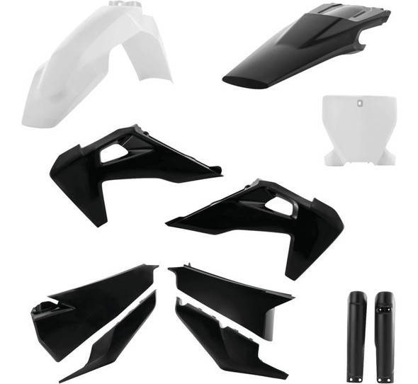 Acerbis Full Plastic Kits for Husqvarna Black/White 2726551035