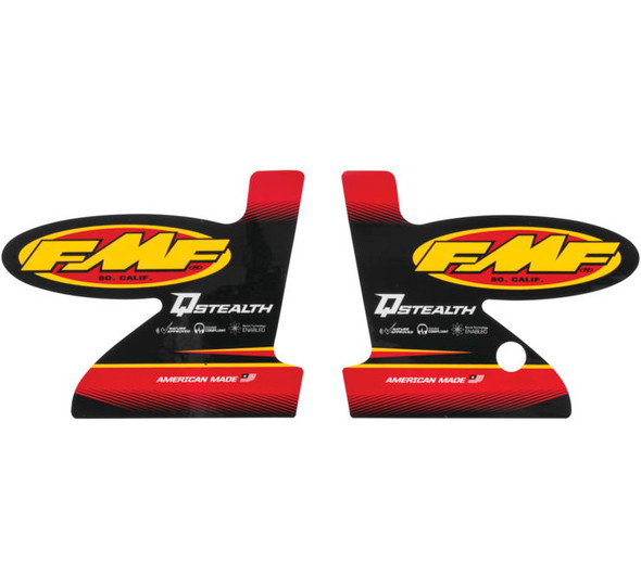 FMF Muffler and Silencer Replacement Decals Black/Red 12692