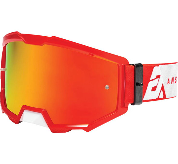 Answer Racing Youth Apex 3 Goggle White/Red Youth 0408-2889-0900