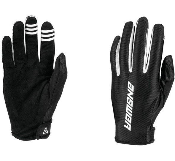 Answer Youth Ascent Glove Black/White Youth XS 446565