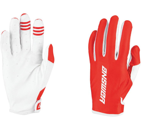 Answer Youth Ascent Glove Red/White Youth L 446574