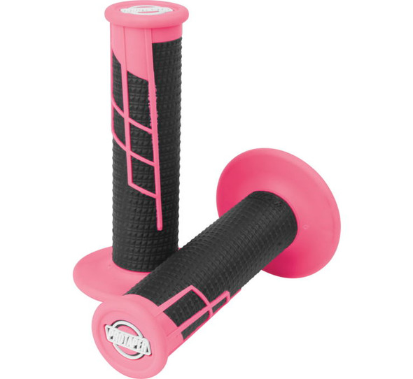 ProTaper Clamp-On Half-Waffle Grips Neon Pink/Black 21655