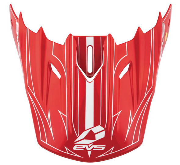 EVS T5 Replacement Visor (Print Only) Red/White H16T5P-VSRW
