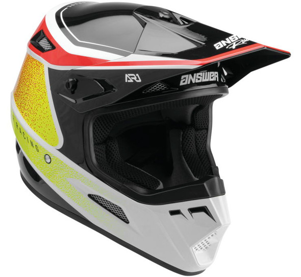 Answer Racing AR1 Vivid Helmet Answer Red/White/Hyper Acid XS 446271