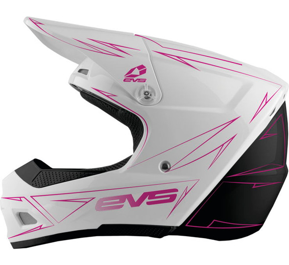 EVS T3 Pinner 50/50 White/Pink/Black Youth Large  HE21T3P50-PK-L
