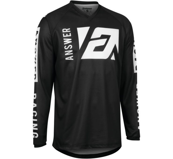 Answer Racing Youth Syncron Merge Jersey Black/White Youth L 446722