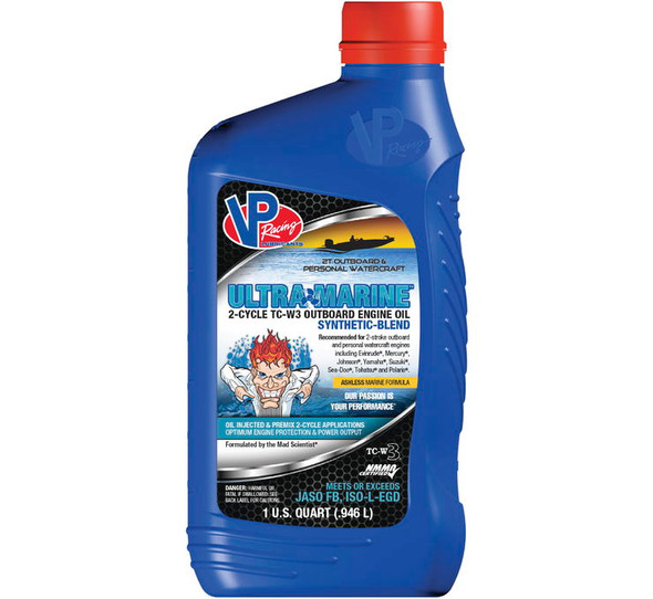VP Racing Lubricants 2T Ultra Marine TC-W3 Synthetic Blend Oil 1 quart For Case Order 4 VP4100203