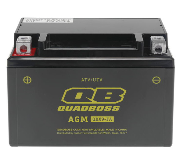 QuadBoss Maintenance-Free AGM Batteries HTX9-FA-QB Battery 12V Battery 151mm L x 87mm W x 107mm H HTX9-FA-QB