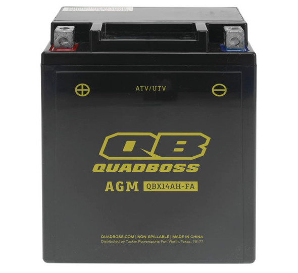 QuadBoss Maintenance-Free AGM Batteries HTX14AH-FA-QB Battery 12V Battery 135mm L x 89mm W x 170mm H HTX14AH-FA-QB