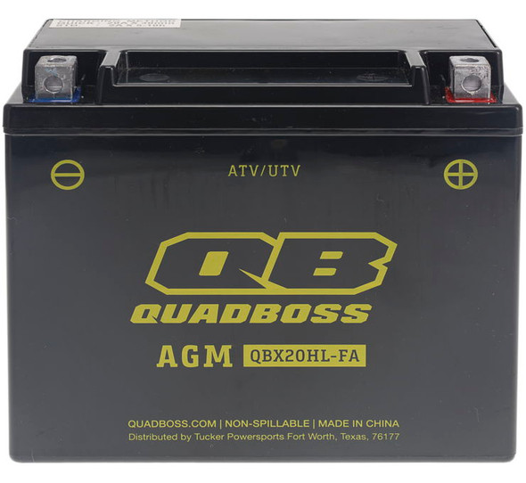 QuadBoss Maintenance-Free AGM Batteries HTX20HL-FA-QB Battery 12V Battery 175mm L x 87mm W x 155mm H HTX20HL-FA-QB