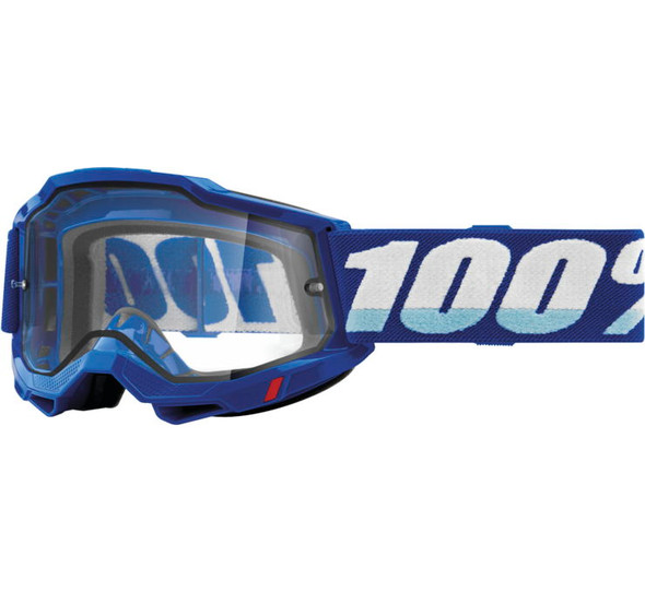 100% Accuri 2 Enduro Goggles Blue with Dual Clear Lens 50221-501-02