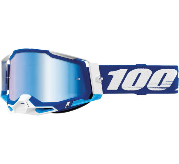 100% Racecraft 2 Goggles Blue with Blue Mirror Lens 50121-250-02