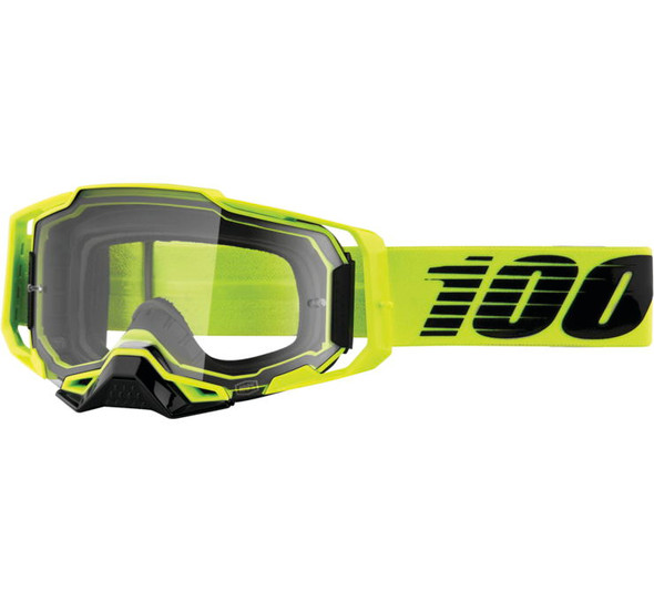 100% Armega Goggles Nuclear Citrus with Clear Lens 50004-00003