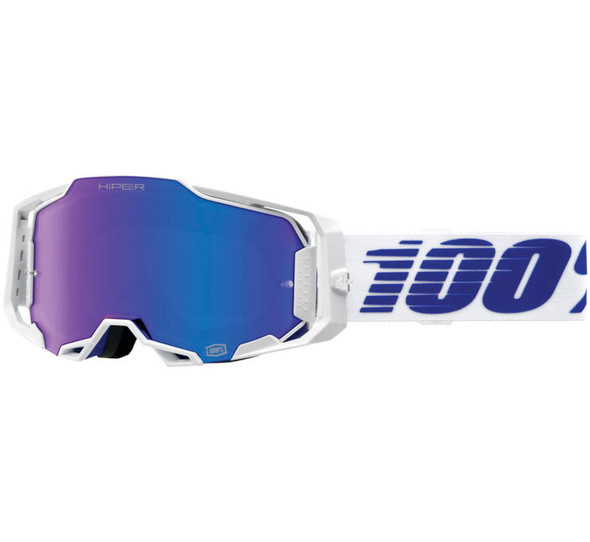 100% Armega Goggles Izi with HiPER Blue Mirror Lens 50003-00004