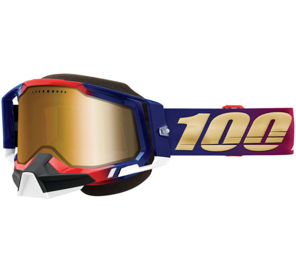 100% Racecraft 2 Snow Goggle United with True Gold Lens 50122-253-01