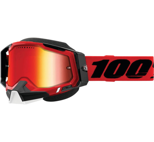 100% Racecraft 2 Snow Goggle Red with Red Mirror Lens 50122-651-03