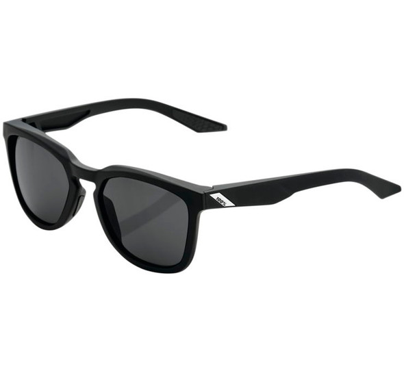 100% Hudson Sunglasses Soft Tact Black with Smoke Lens 60027-00003