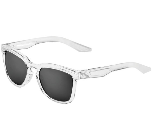 100% Hudson Sunglasses Crystal Haze with Black Lens 60027-00006