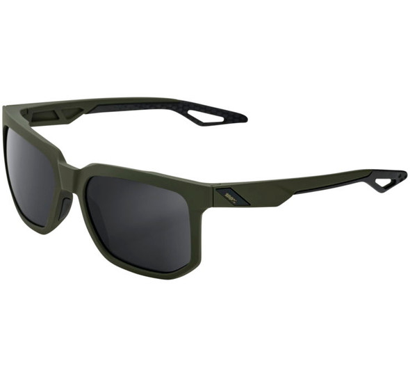 100% Centric Sunglasses Soft Tact Army Green with Black Lens 60025-00007