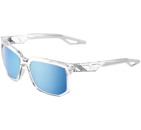 100% Centric Sunglasses Crystal Haze with HiPer Blue Lens 60025-00006