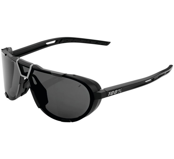 100% Westcraft Sunglasses Matte Black with Smoke Lens 61046-102-01