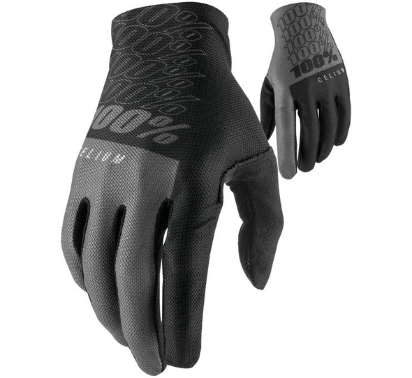 100% Men's Celium Gloves Black/Grey M 10007-00001