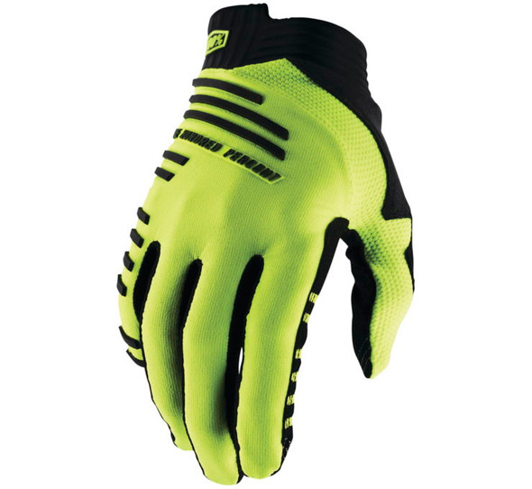 100% Men's R-Core Gloves Flo Yellow M 10027-00011