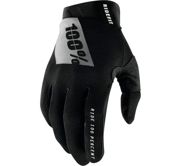 100% Men's Ridefit Gloves Black/White XL 10010-00003