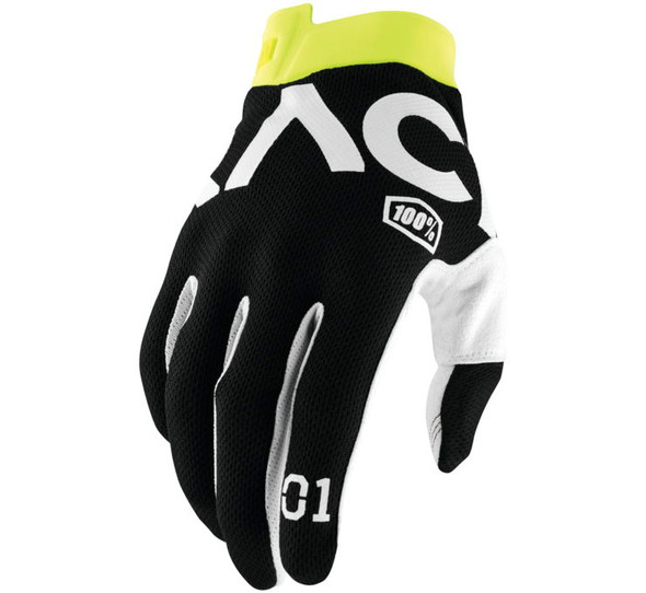 100% Men's iTrack Gloves Racr Black S 10015-019-10