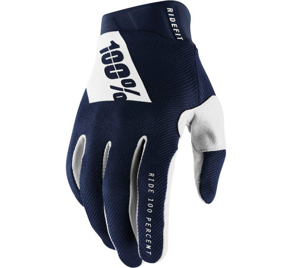 100% Men's Ridefit Gloves Navy M 10010-00026