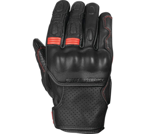 Speed and Strength Men's Twist Of Fate Leather Glove Black/Red XL 892323