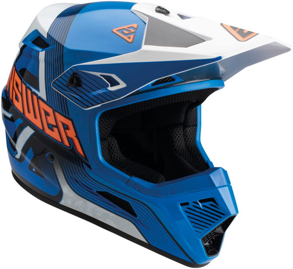 Answer Racing A23 AR1 Vendetta Helmet Blue/White/Hyper Orange L 447694