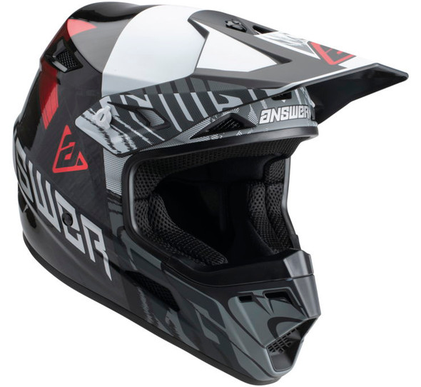 Answer Racing A23 AR3 Ronin Helmet Black/White/Crimson M 447711