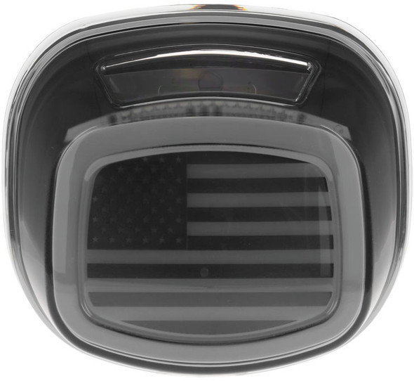 Kuryakyn Tracer US Flag LED Taillights Smoke Lens w/License Light 2926