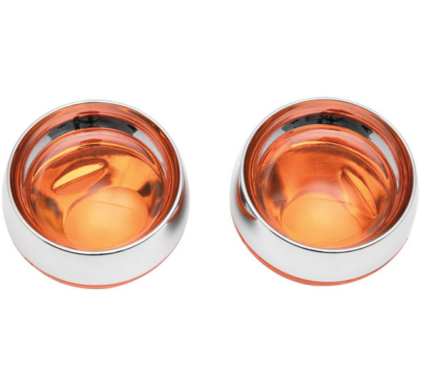 Kuryakyn Deep Dish Bezels with Lenses Deep Dish Bezels with Amber Lenses (pr.) 2268