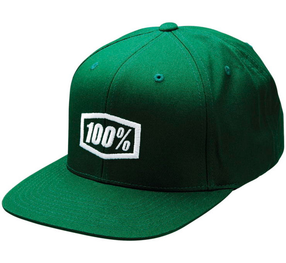 100% Men's Icon Hat Forest Green One Size 20044-00002