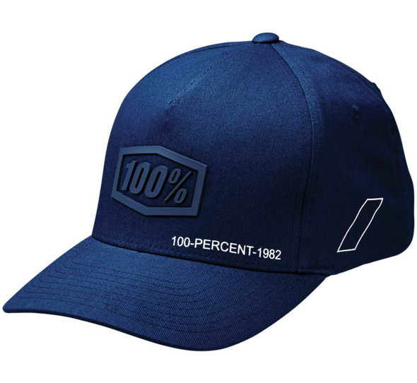 100% Men's Shadow FlexFit Hat Navy L/XL 20043-00013