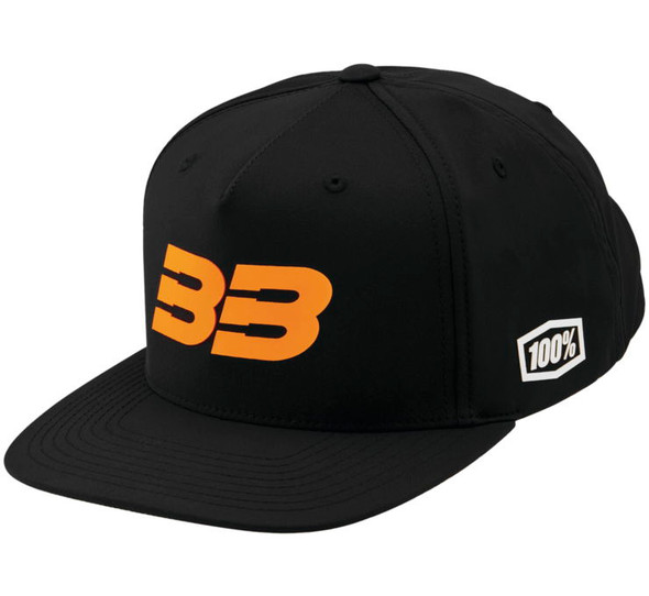 100% BB33 Hat Black/Flo Orange One Size BB-20041-485-01