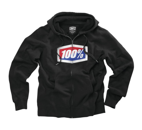 100% Men's Official Zip Hoody Black M 36005-001-11