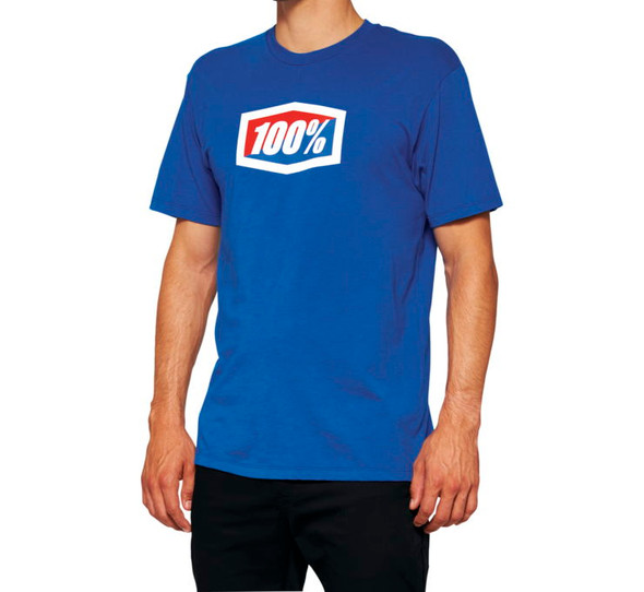 100% Men's Official Tee Royal S 20000-00015