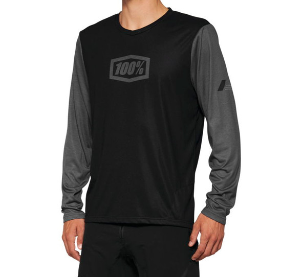 100% Men's Airmatic Long Sleeve Jersey Black XL 40019-00003