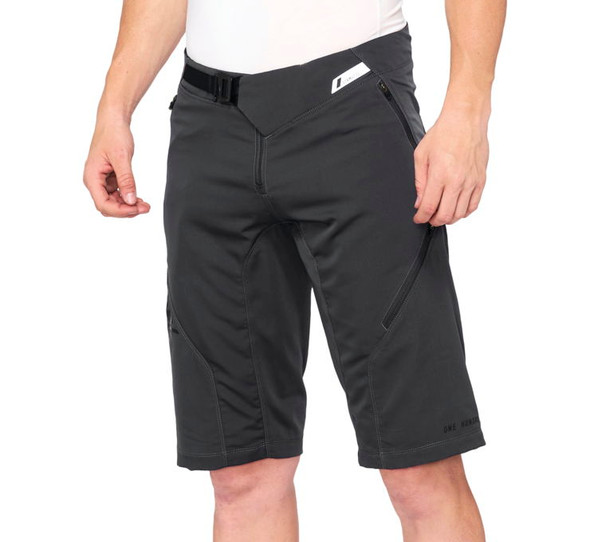 100% Men's Airmatic Shorts Charcoal 28 40021-00014