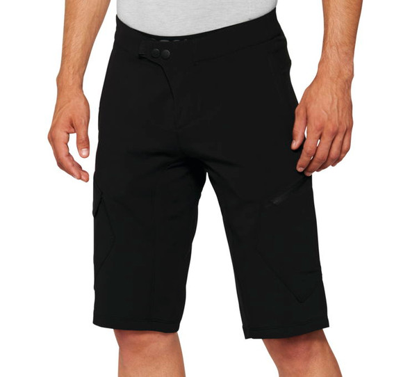 100% Men's Ridecamp Shorts With Liner Black 30 40030-00001