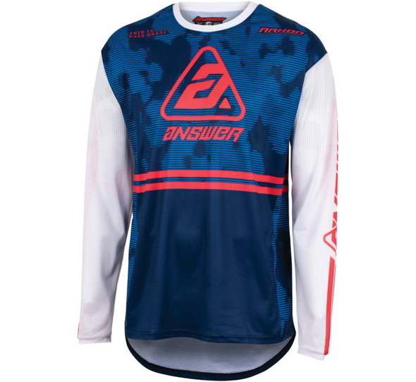 Answer Racing Men's A23 Arkon Trials Jersey Blue/White/Red 2XL 447378