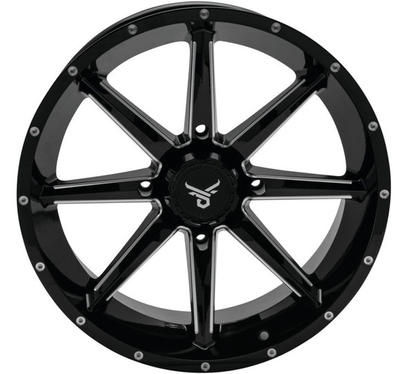 QuadBoss Slicer Wheels 18x7 4/137 4+3 Gloss Black/Machined 608590