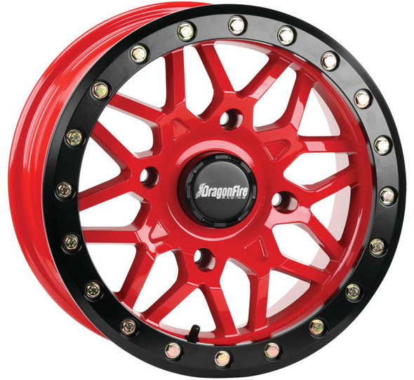 DragonFire Racing Typhon Wheels 14x7 4/137 +10mm Red 523204