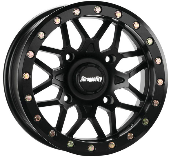 DragonFire Racing Typhon Wheels 14x7 4/137 +10mm Black 523196