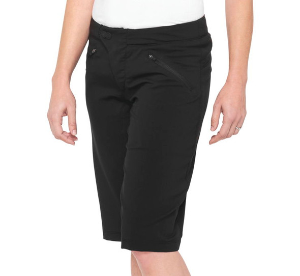 100% Women's Ridecamp Shorts With Liner Black S 40038-00000