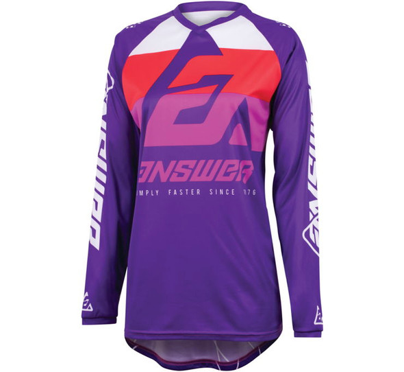 Answer Racing Women's A23 Syncron CC Jersey Purple/White/Red L 447320