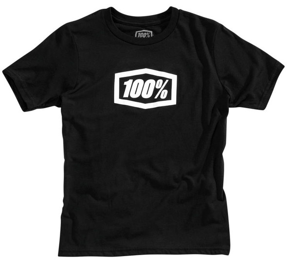 100% Youth Icon Tee Black Youth XL 20001-00007